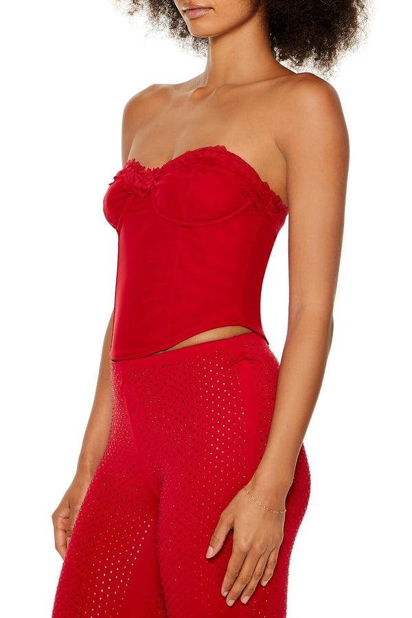 Forever 21 Corset Lace-Up Tube Top