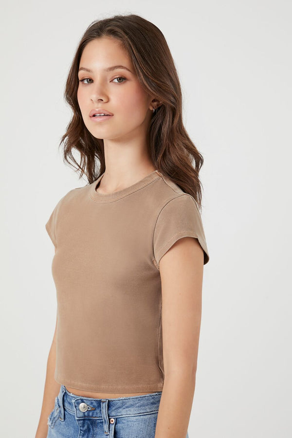 Forever 21 Cotton-Blend Crew Tee