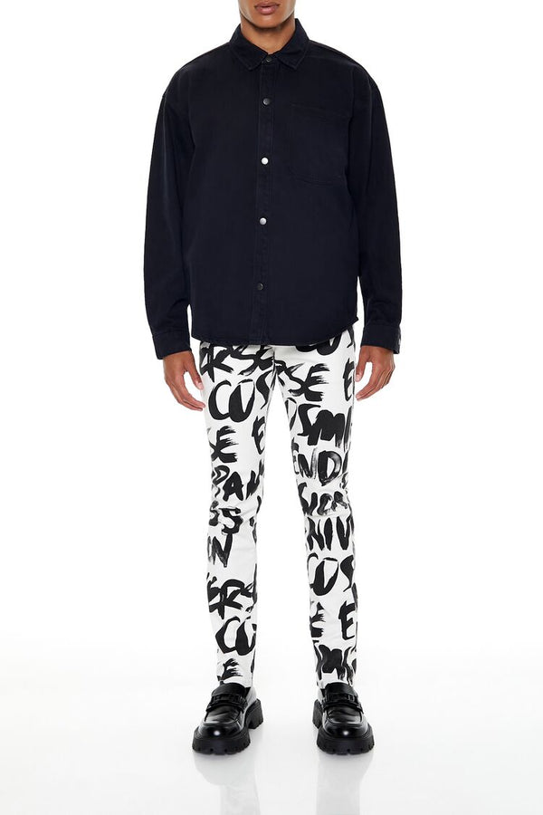 Forever 21 Cotton Curved-Hem Shirt