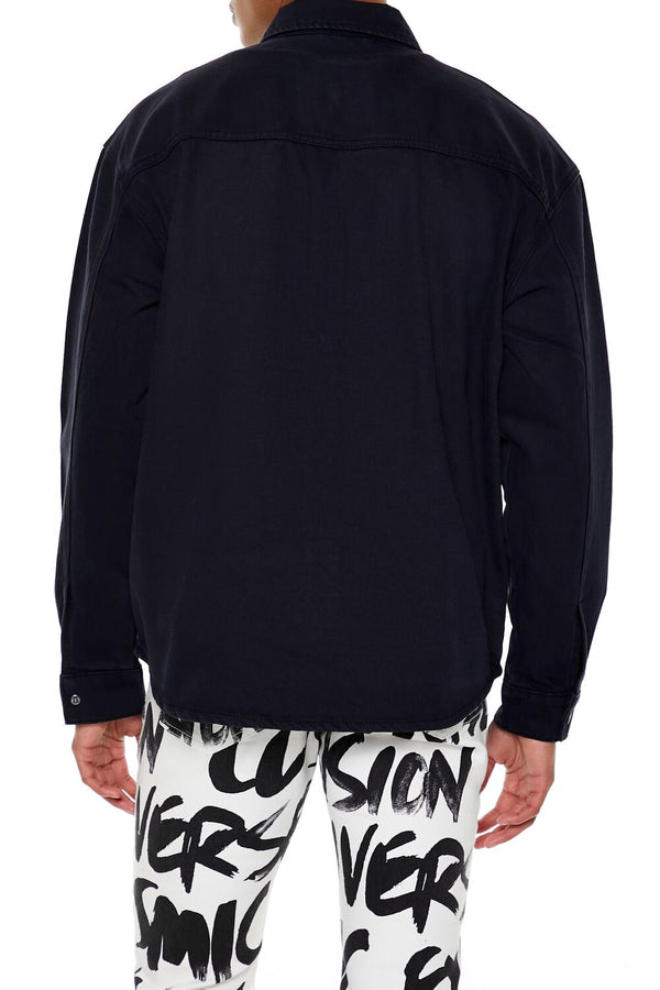 Forever 21 Cotton Curved-Hem Shirt