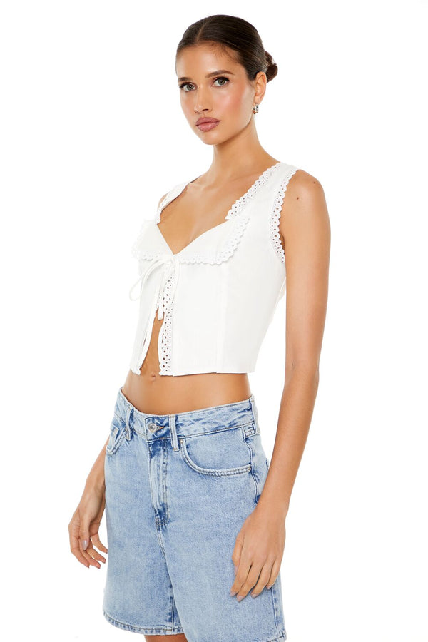 Forever 21 Crochet-Lace Crop Top