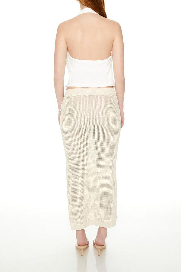 Forever 21 Crochet Lace-Up Maxi Skirt