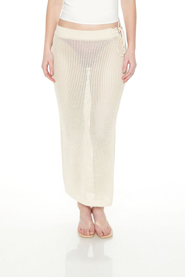 Forever 21 Crochet Lace-Up Maxi Skirt