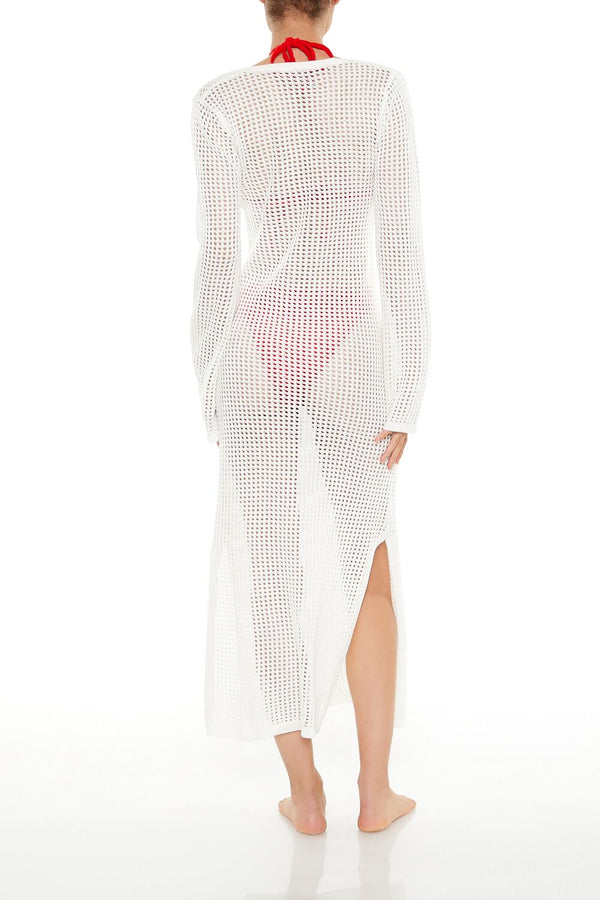 Forever 21 Crochet O-Ring Swim Cover-Up Maxi Dress