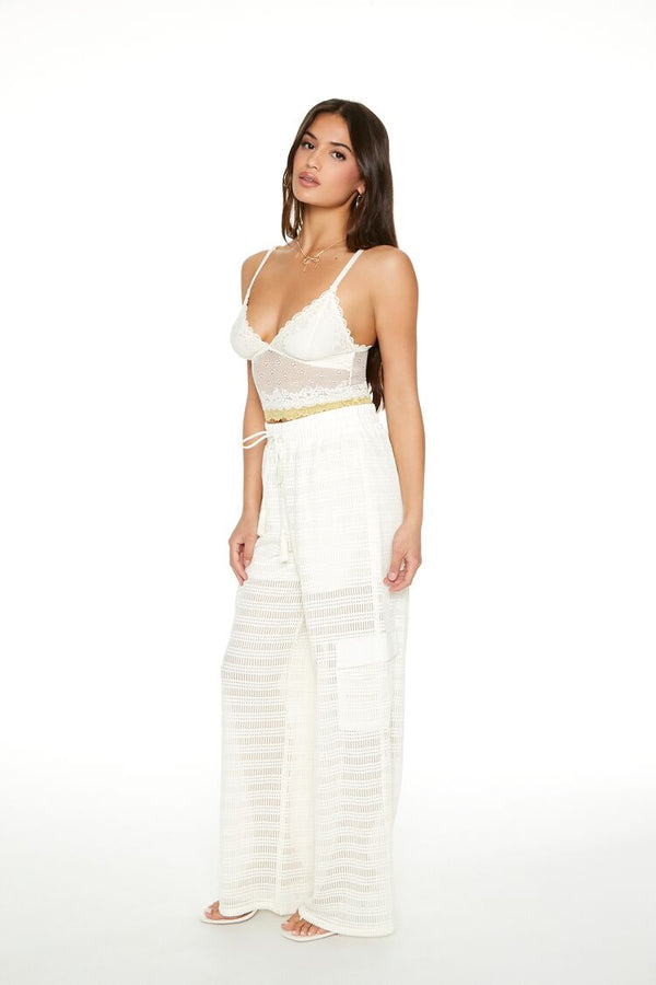 Forever 21 Crochet Striped Cargo Pants