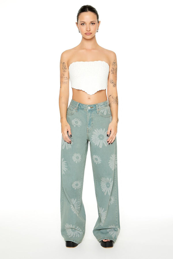 Forever 21 Crochet Sweater-Knit Tube Top