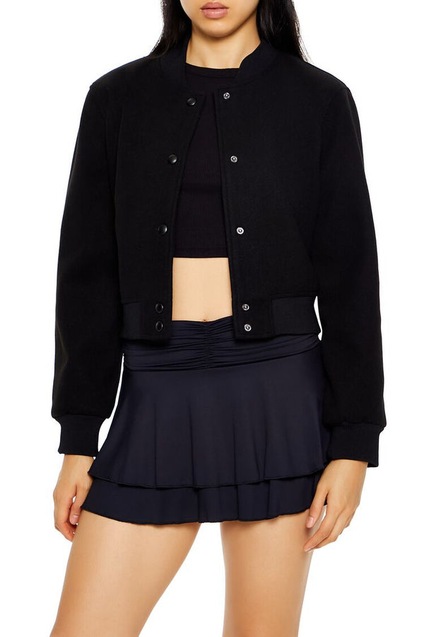 forever 21 Cropped Bomber Jacket