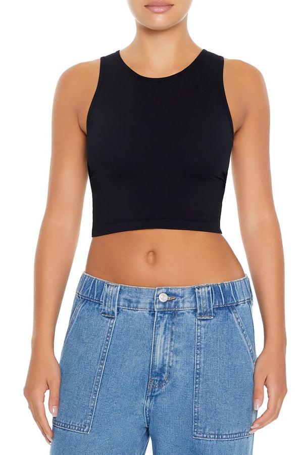 forever 21 Cropped Cutout Tank Top
