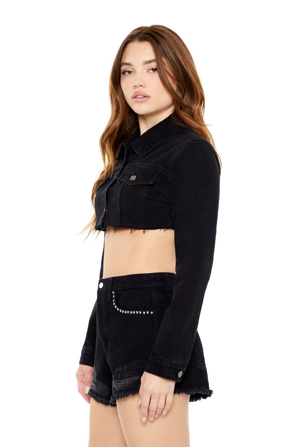 Forever 21 Cropped Denim Trucker Jacket