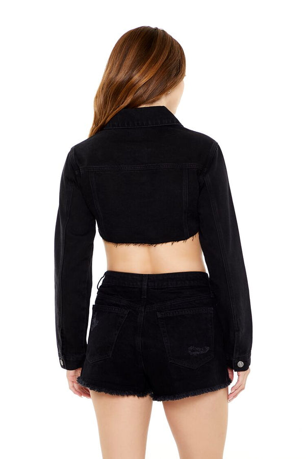 Forever 21 Cropped Denim Trucker Jacket