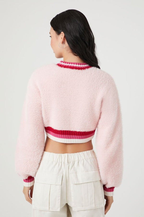 Forever 21 Cropped Fuzzy Knit Sweater
