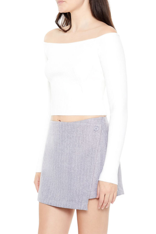 Forever 21 Cropped Off-the-Shoulder Sweater