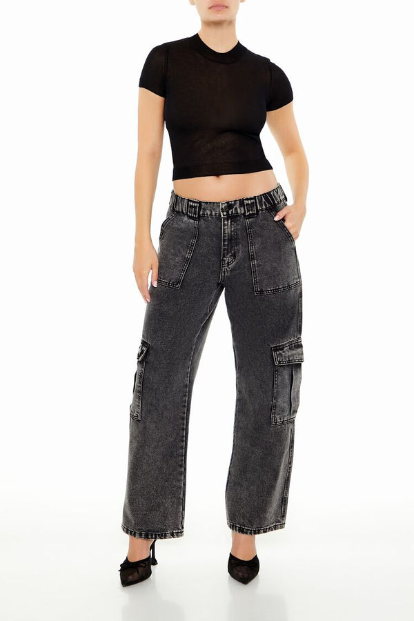 forever 21 Cropped Sweater-Knit Tee