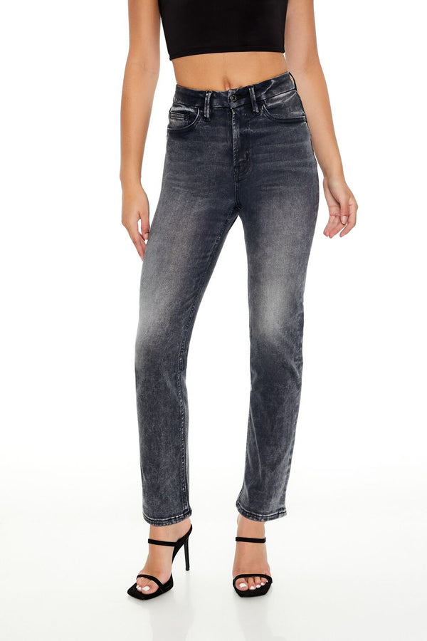 Forever 21 Curvy High-Rise Straight Jeans