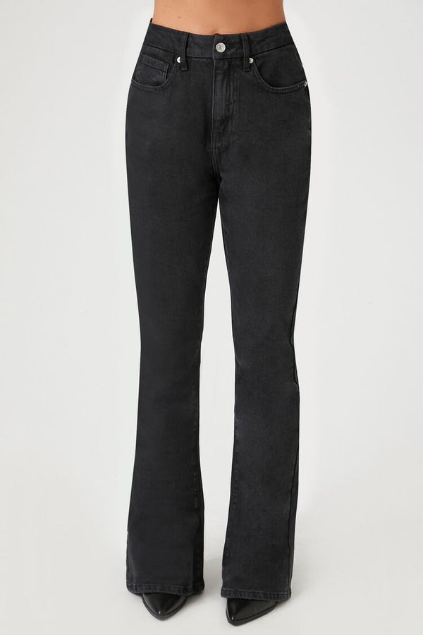 forever 21 Curvy Mid-Rise Flare Jeans
