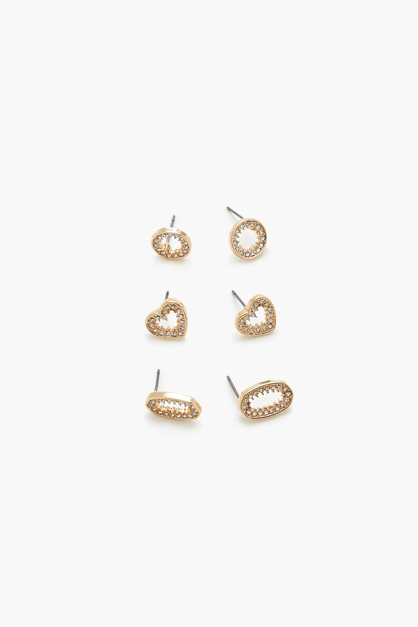 forever 21 Cutout Heart Stud Earring Set