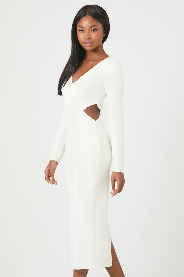 Forever 21 Cutout Long-Sleeve Midi Dress