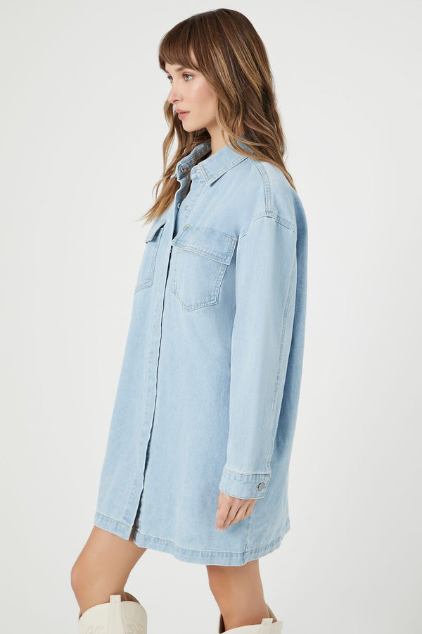 forever 21 Denim Mini Shirt Dress