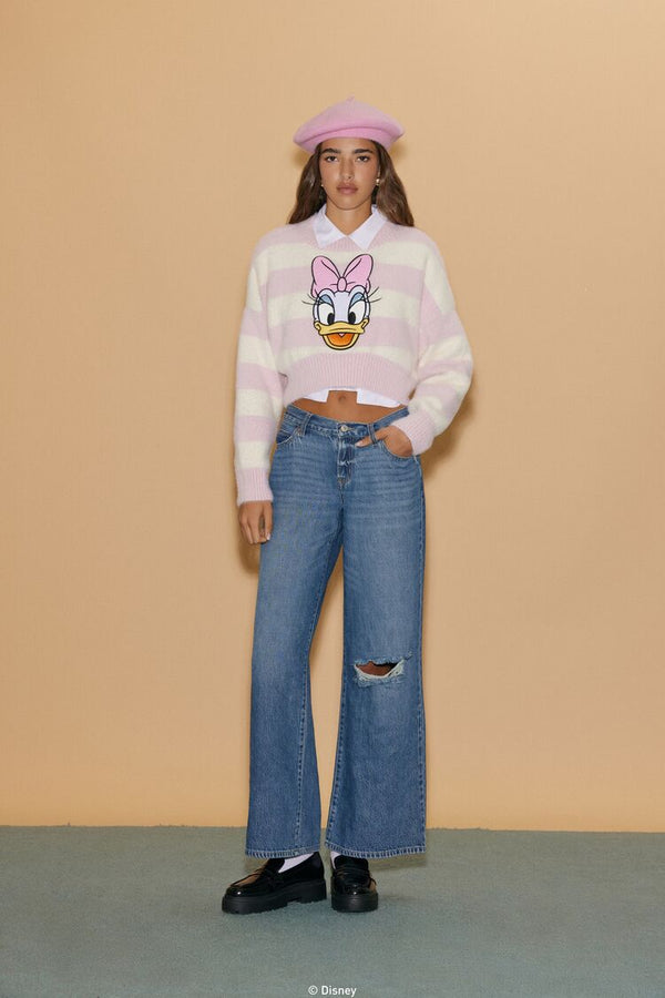 Forever 21 Disney Daisy Duck Cropped Sweater