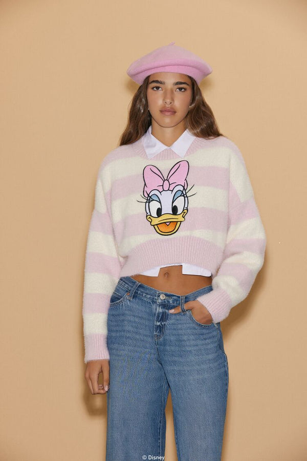 forever 21 Disney Daisy Duck Cropped Sweater