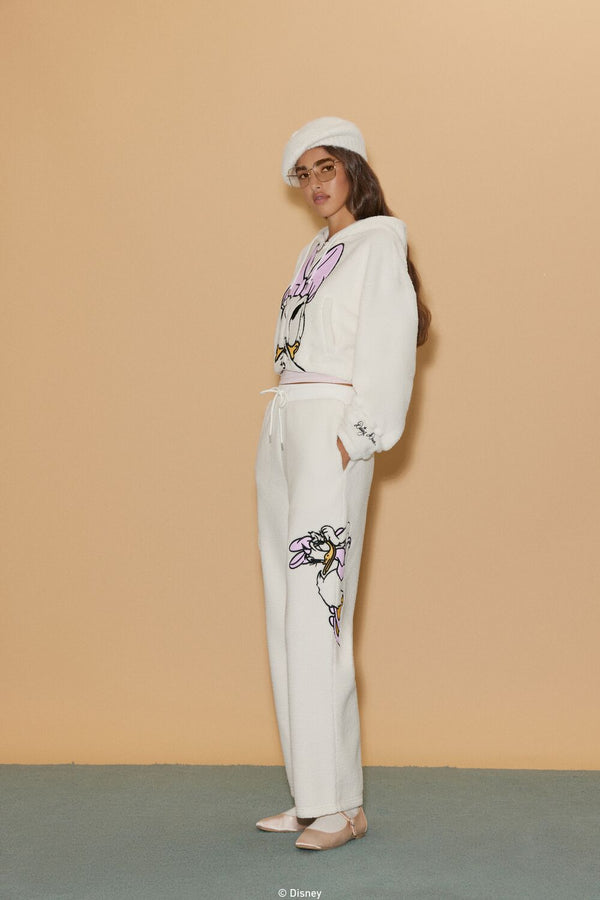 forever 21 Disney Daisy Duck Faux Shearling Pants