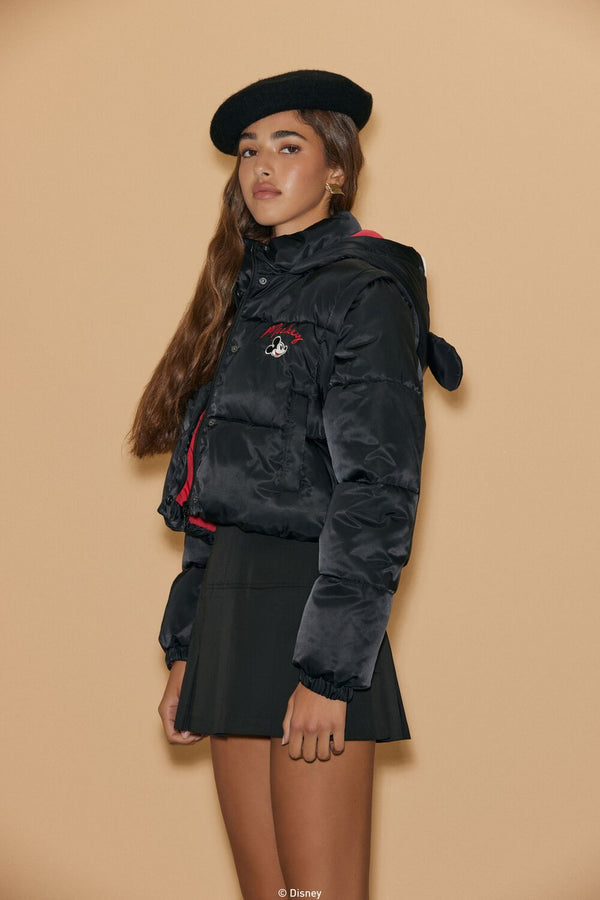 Forever 21 Disney Mickey Mouse Puffer Jacket
