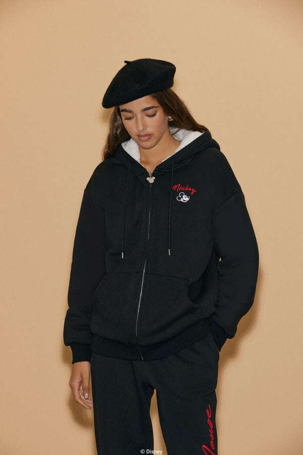 Forever 21 Disney Mickey Mouse Zip-Up Hoodie