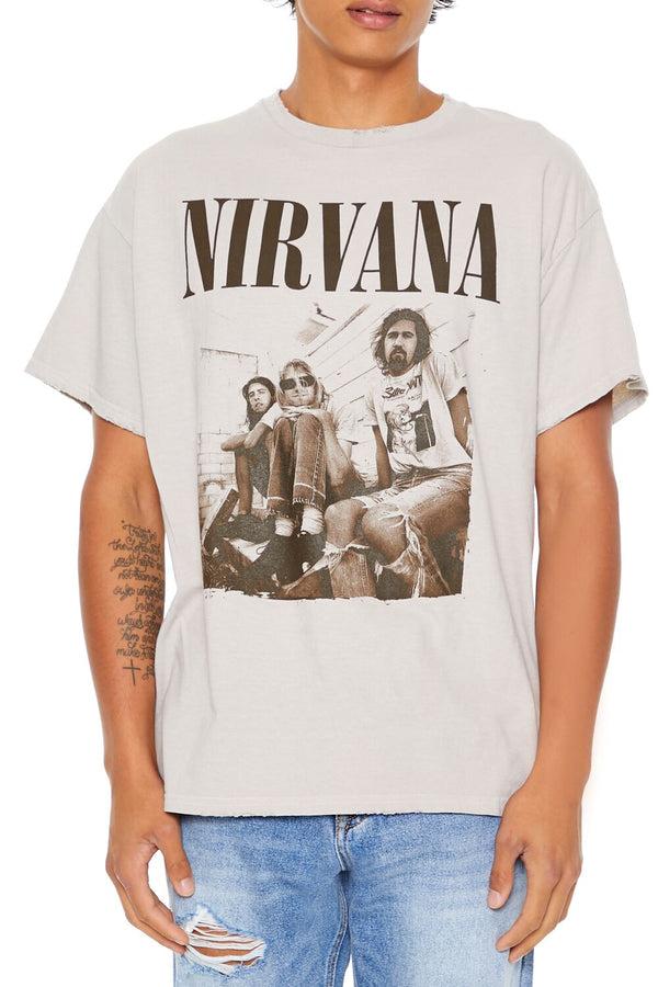 forever 21 Distressed Nirvana Graphic Tee