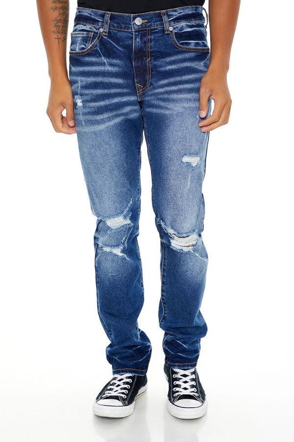 Forever 21 Distressed Slim-Fit Jeans
