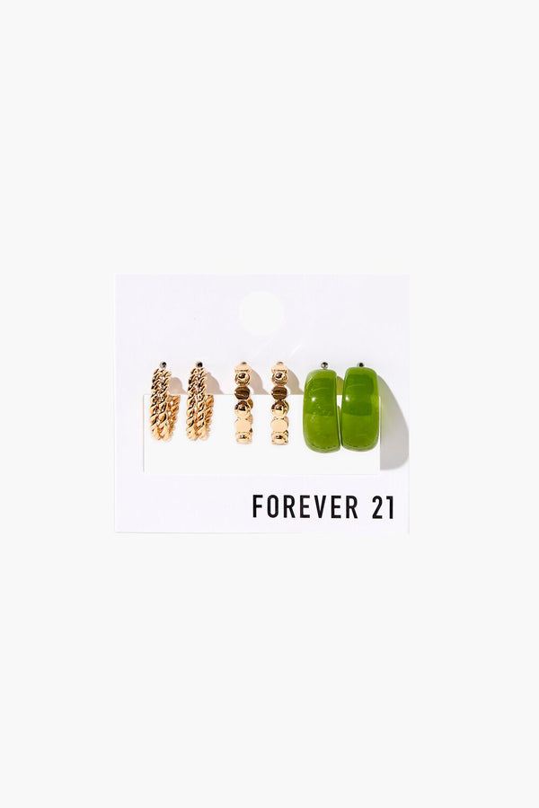 Forever 21 Dual-Twist Hoop Earring Set