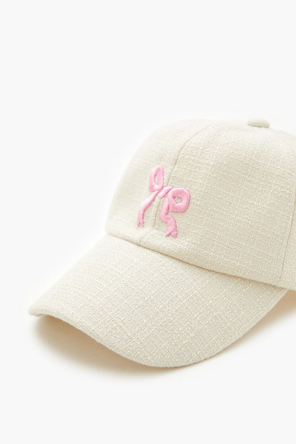 Forever 21 Embroidered Bow Baseball Cap