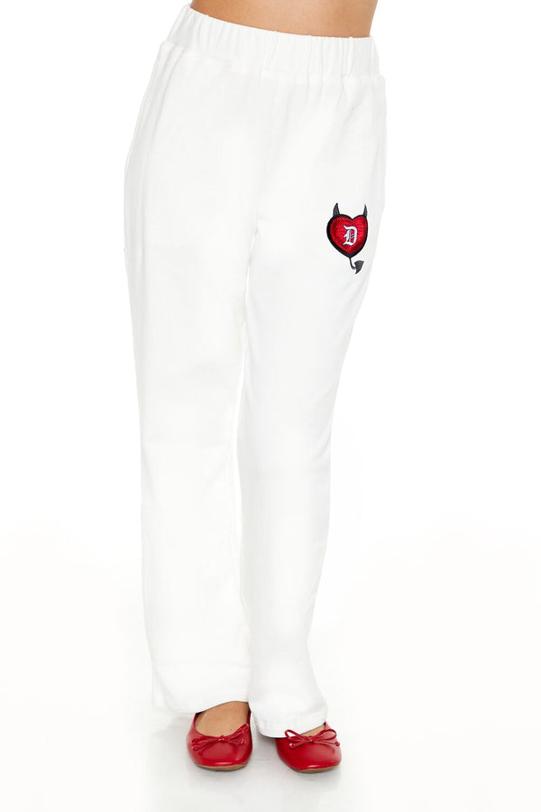 Forever 21 Embroidered Devil Heart Sweatpants