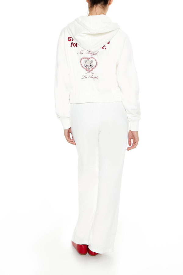 Forever 21 Embroidered Devil Heart Sweatpants