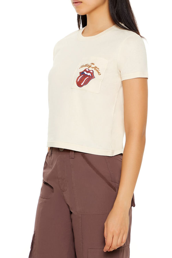 Forever 21 Embroidered The Rolling Stones Tee