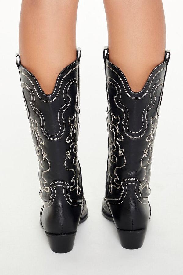 Forever 21 Embroidered Western Cowboy Boots