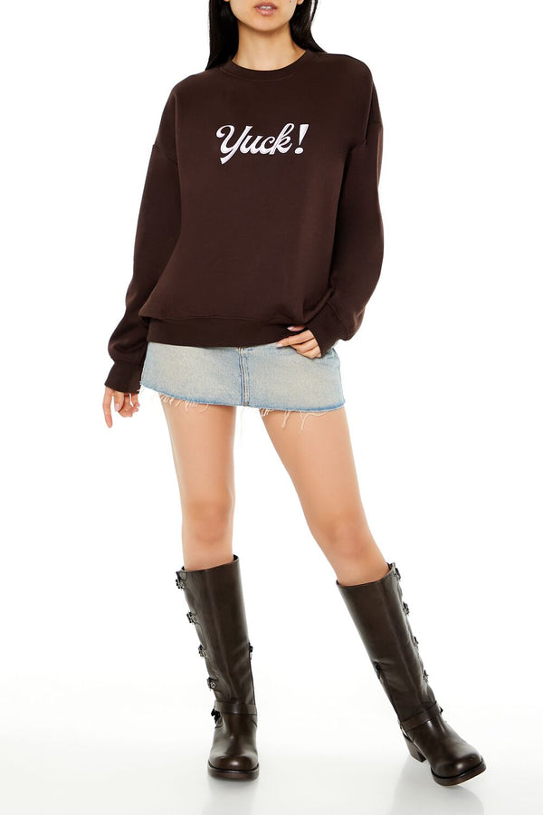 Forever 21 Embroidered Yuck Pullover