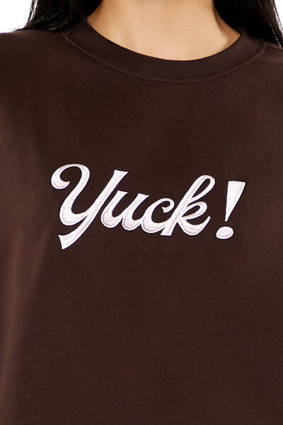 Forever 21 Embroidered Yuck Pullover