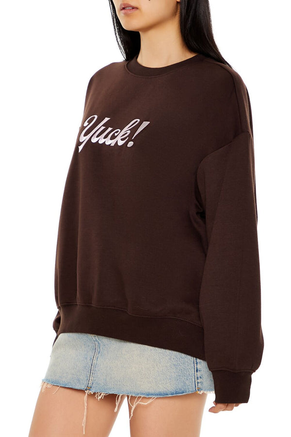 Forever 21 Embroidered Yuck Pullover