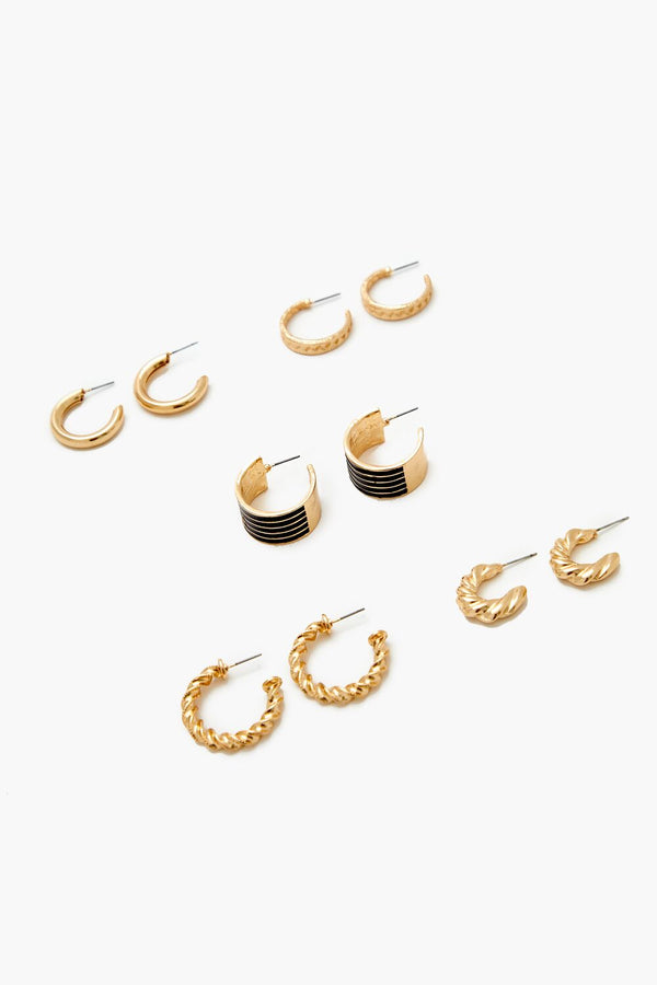 Forever 21 Enamel Hoop Earring Set