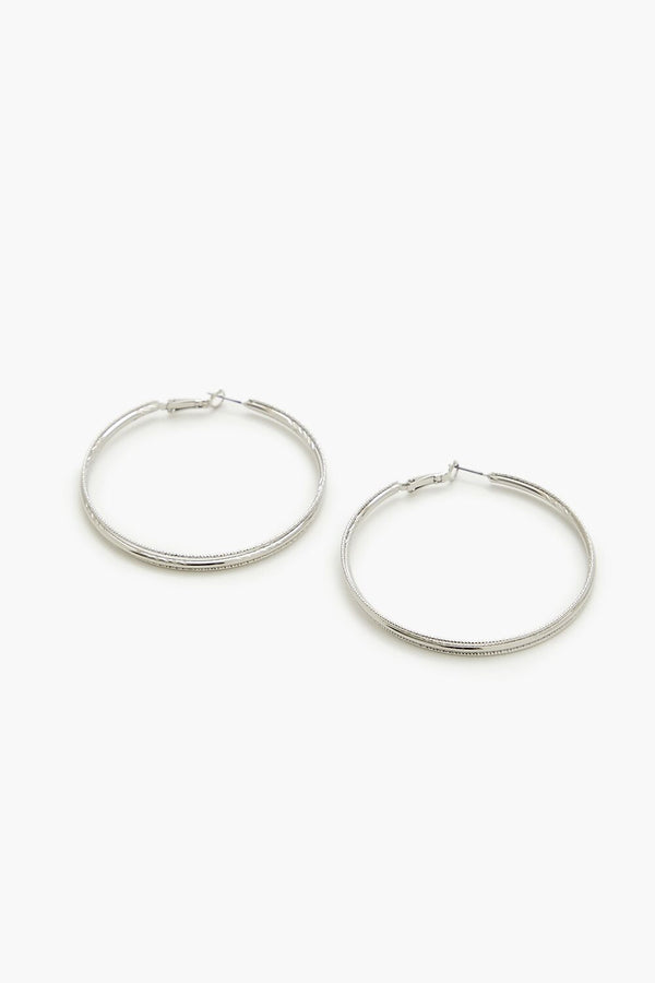 Forever 21 Etched Hoop Earrings
