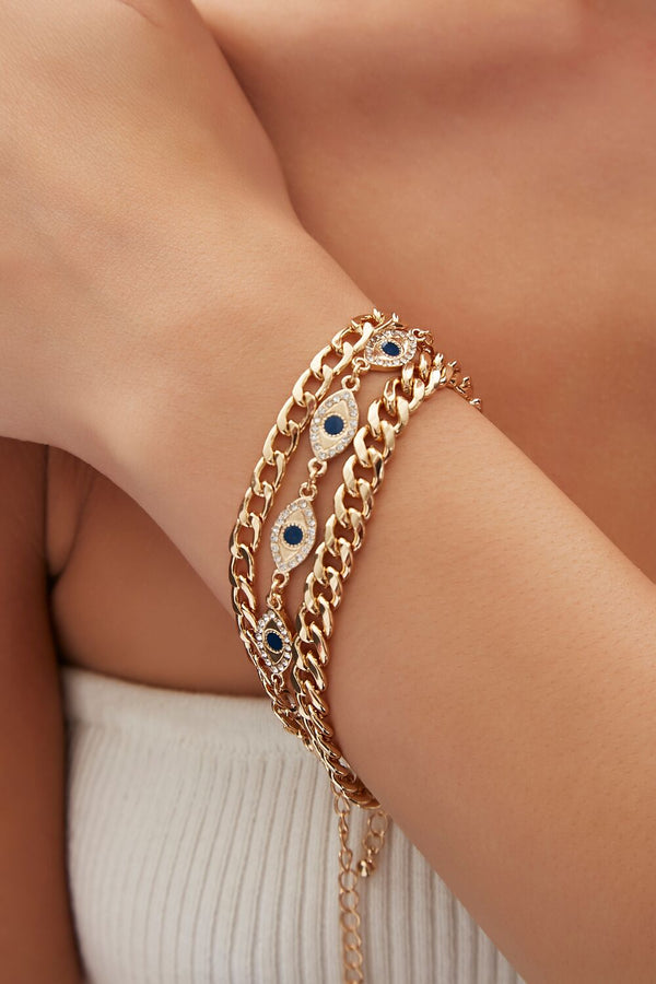forever 21 Evil Eye Charm Bracelet Set