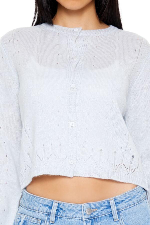 Forever 21 Eyelet Cardigan Sweater