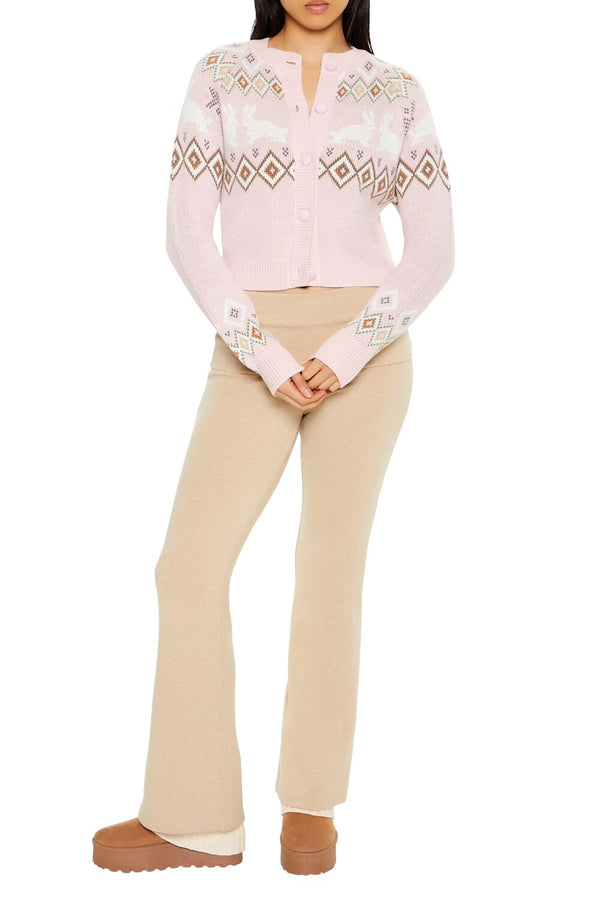 Forever 21 Fair Isle Bunny Cardigan Sweater