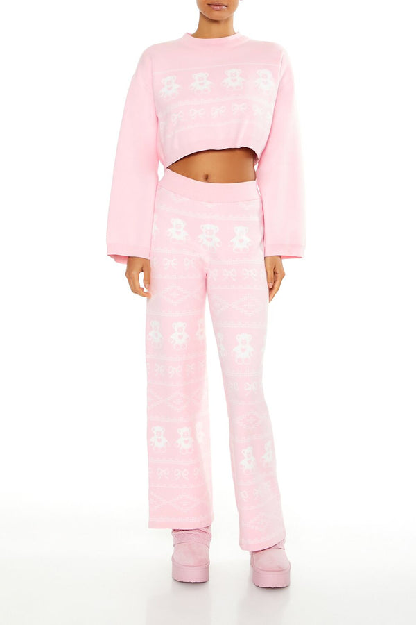 forever 21 Fair Isle Wide-Leg Pajama Pants