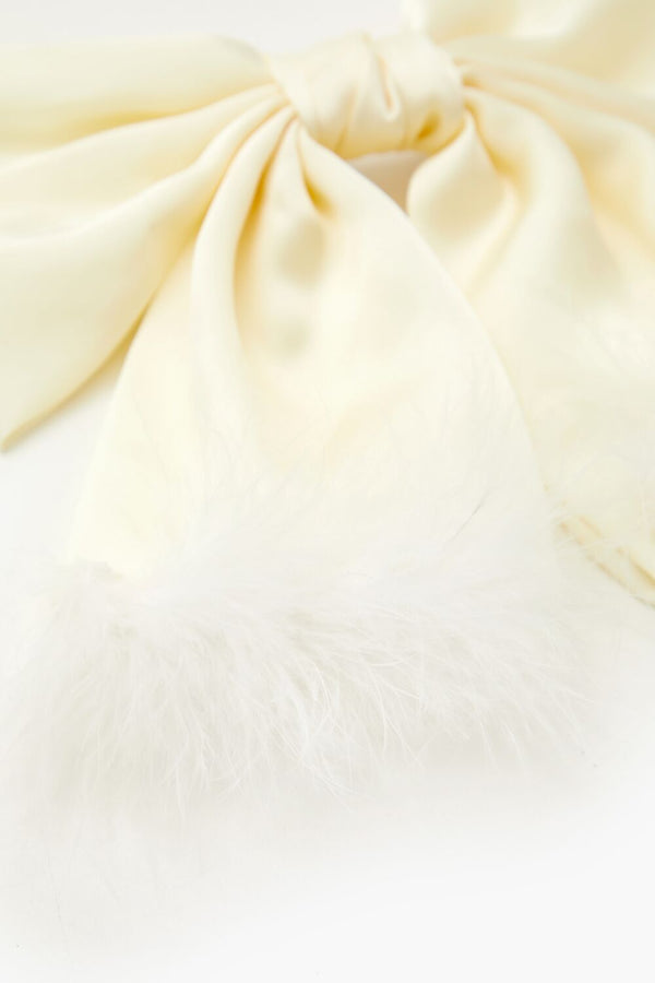 Forever 21 Faux Feather Bow Hair Barrette