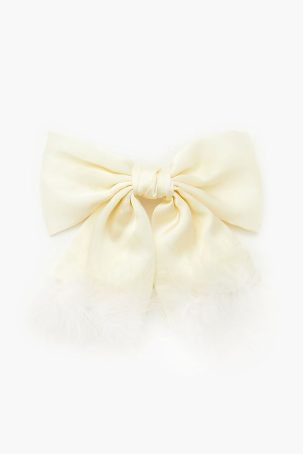 forever 21 Faux Feather Bow Hair Barrette