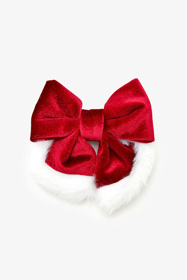 forever 21 Faux Fur-Trim Bow Hair Barrette