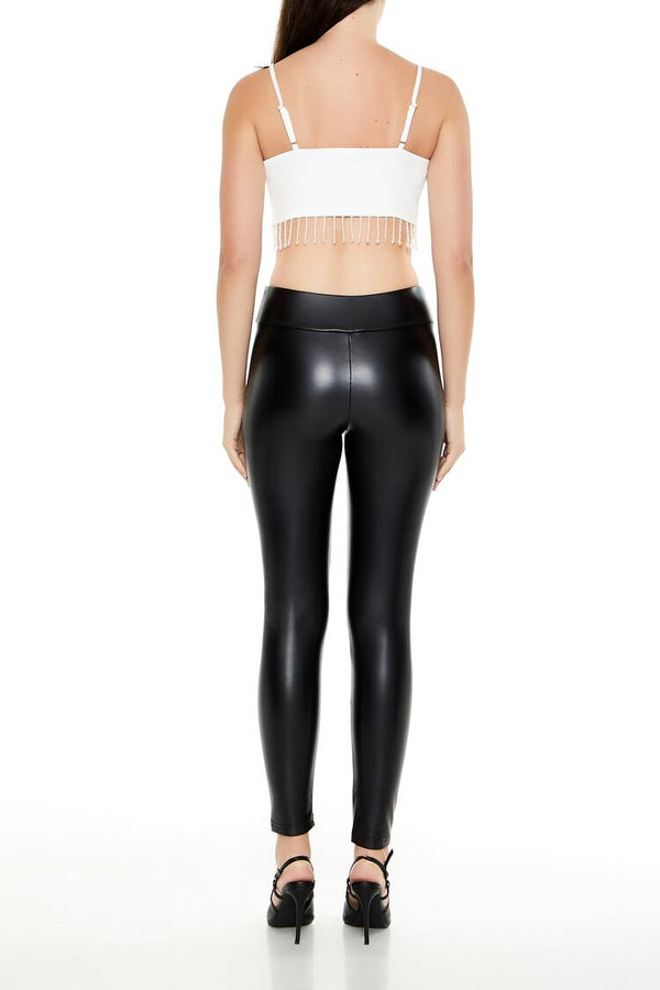 Forever 21 Faux Leather High-Rise Leggings