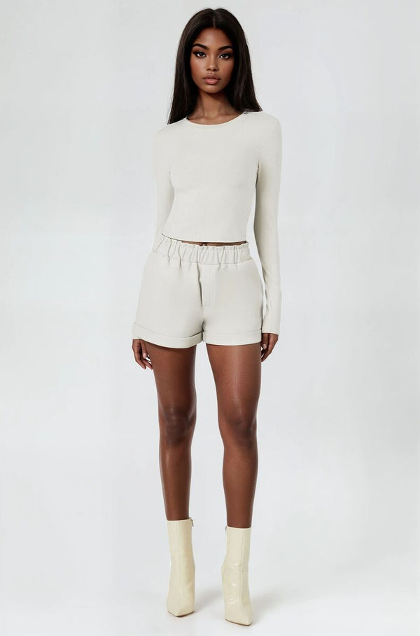 forever 21 Faux Leather High-Waist Shorts