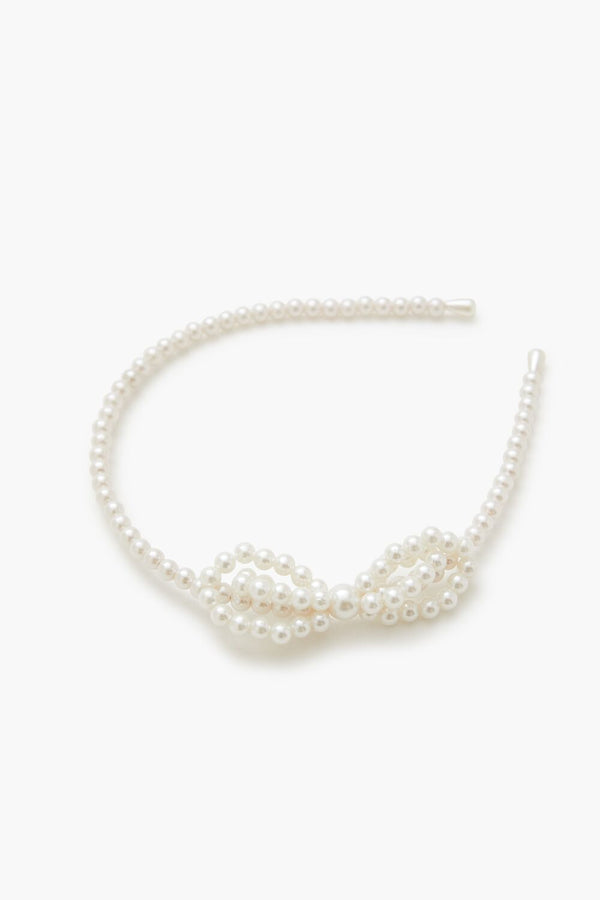 Forever 21 Faux Pearl Bow Headband